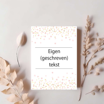 Kraskaart eigen tekst