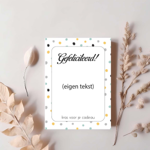 Kraskaart gefeliciteerd